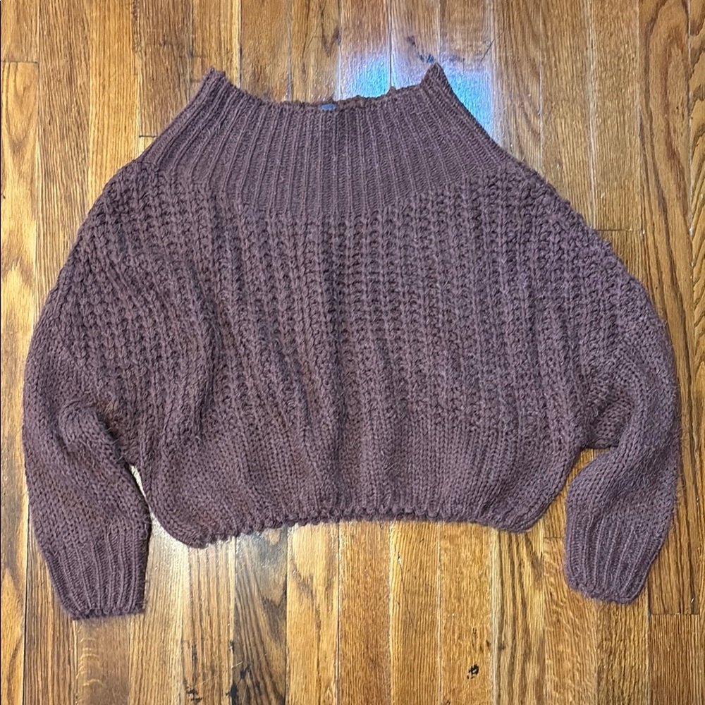 NWOT Chunky Knit Brown/Mauve Sweater
